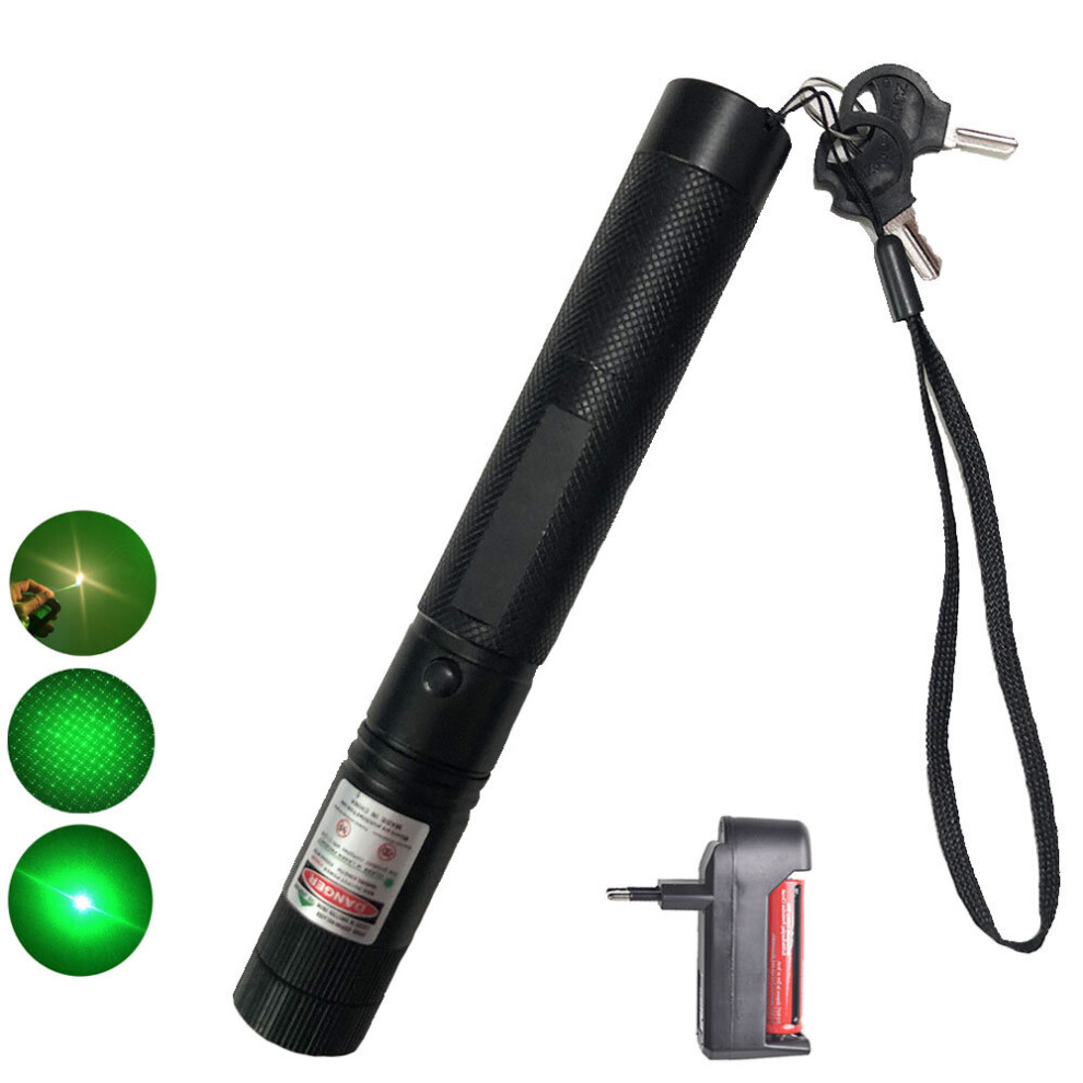 Powerful 10000M 532Nm Green Laser Sight Laser Pointer Powerful Adjustable Focus Lazer With Laser Pen Head Burning Match 5063131523720