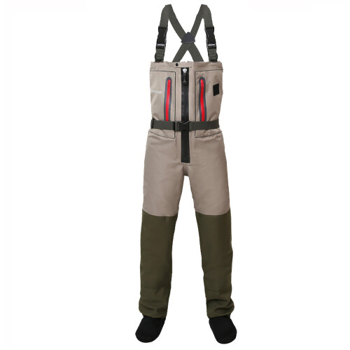 5-Ply Zippered Durable Breathable Stocking Foot Chest Wader for