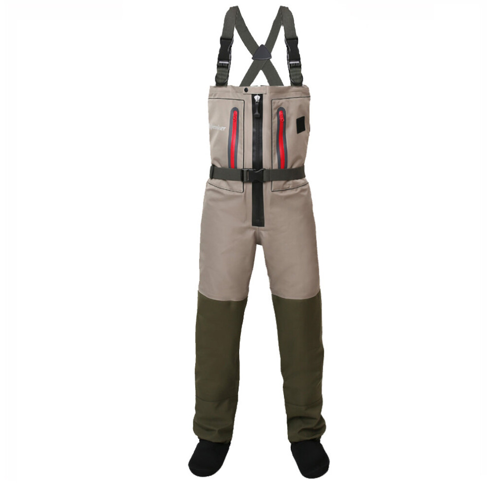 5-Ply Zippered Durable Breathable Stocking Foot Chest Wader For Men And Women River Waders For Duck Hunting Fly Fishing