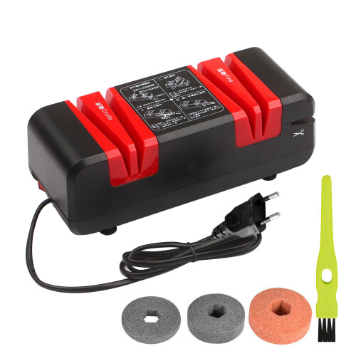 Professional Electric Knife Sharpener Kitchen Knives Multifunctional Automatic Knife Sharpening with Grooves Kitchen Accessories
