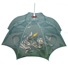 High Strength 4-28 Holes Automatic Hand Fishing Net Shrimp Cage Fish Trap Cast Nets Cast Fold Crab Fishing Network Outdoor Net