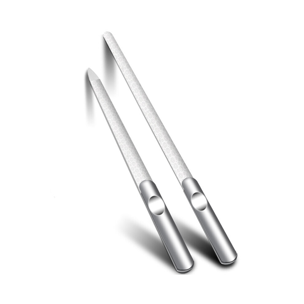 Wejoy 1Pc Stainless Steel Files Nail File Buffer Metal Grinding Sanding Manicure Pedicure Scrub Nail Art Tools Manicure Pedicure Tools