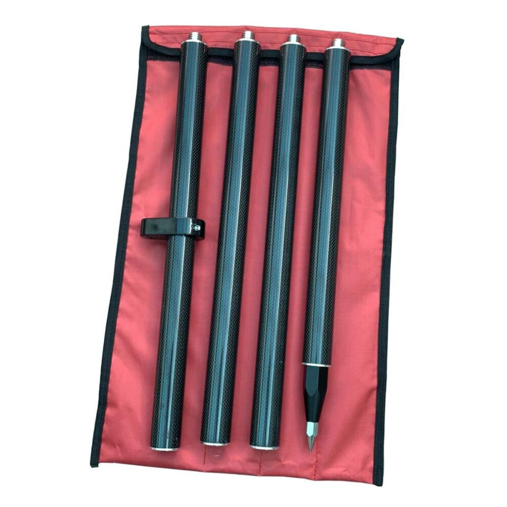 Survey Pole 1.8M Length Gps Prism Pole Carbon Fibre Pole Gps Gnss Rtk Surveying Type, 4 Pcs Poles, 5/8X11 Thread 5063131579130