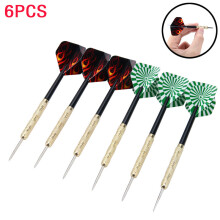 6pcs 14g Steel Tip Darts Set Professional 15.2cm Stainless With Brass Darts Shafts Party Entertainment Hobby Toy