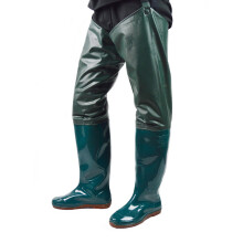 Fishing Hip Waders Underwater Boots Lightweight Waterproof Unisex PVC Nylon Fishing Water Pants Cleated Sole Wader Boots