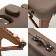 SPA TATTOO Beauty Furniture Portable Foldable Facial Leather Massage Bed Salon Beech Leg with Massage Table