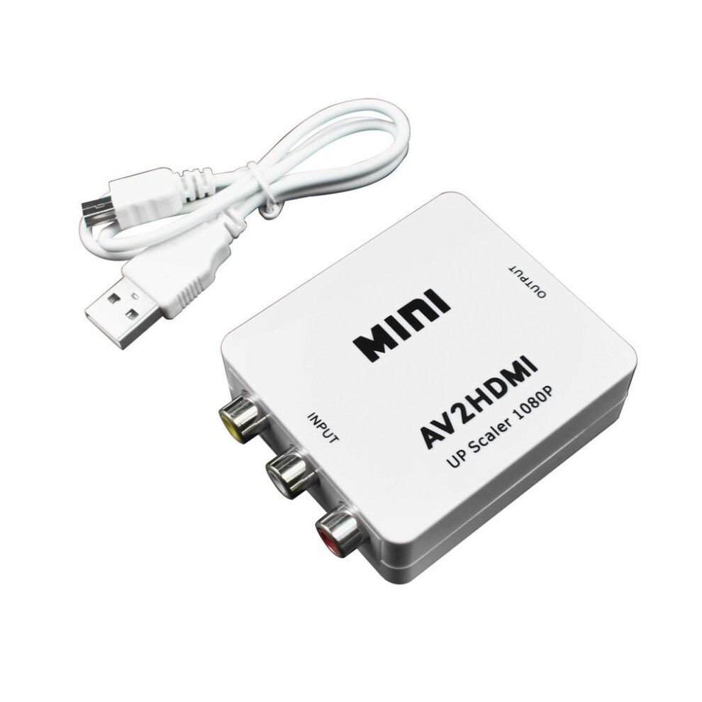 Composite Av Cvbs 3Rca To Hdmi Video Converter Adapter 720P 1080P White 5063131636215