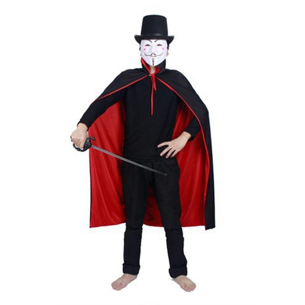 Wejoy Halloween Masquerade Party Double-Sides Death Cloak Cosplay Witch Collar Props Red/Black