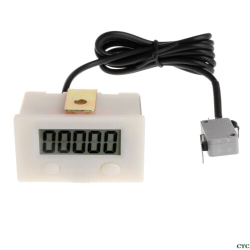 Digital 5 Digit LCD Electronic Punch Counter With Microswitch Reset&Pause Button 2