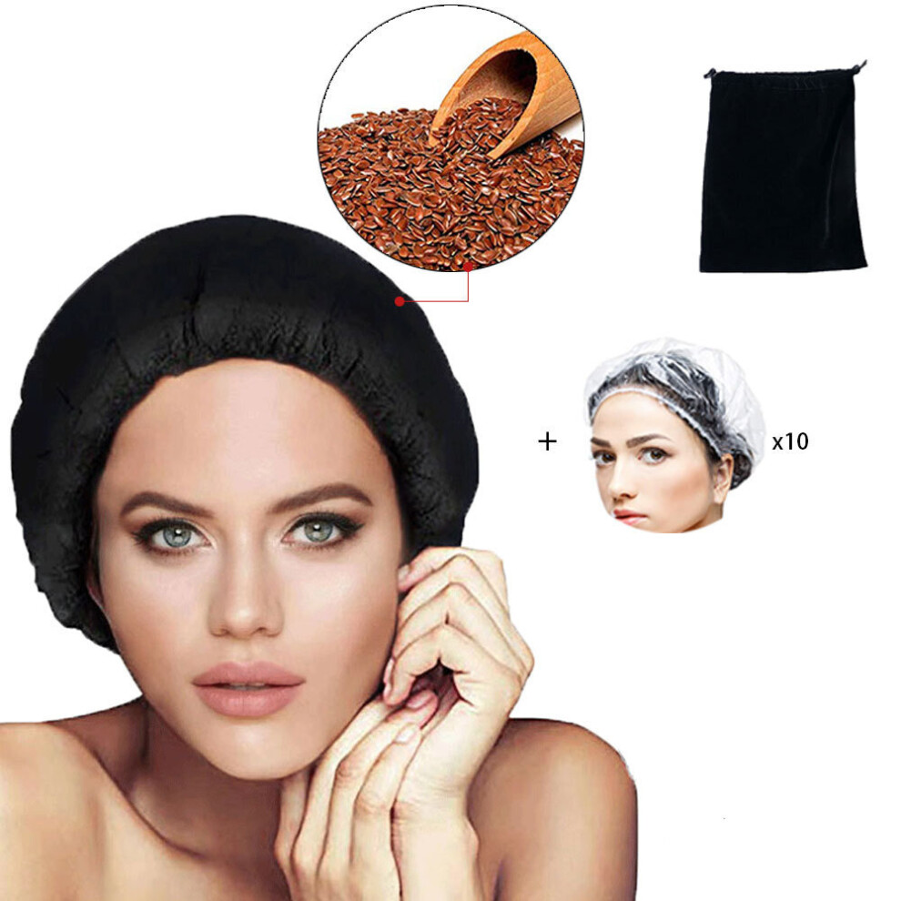 Wejoy Flaxseed Baked Oil Care Heating Cap Hair Mask Microwavable Hot Head Thermal Heat Drying Hat Steamer Beauty Tools Convenient Home