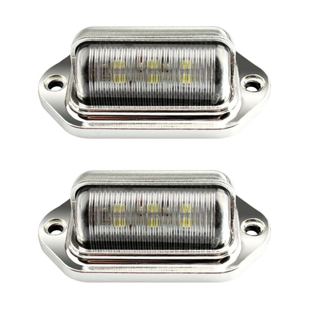1/2Pcs 6Led Led Number License Plate For Car Boats Motorcycle Automotive Aircraft Rv Truck Trailer Exterior Lamps Light 5063131358377