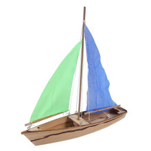 Wooden Boat Assembly Self-assembling Model Wooden Sailboat Ornament Model