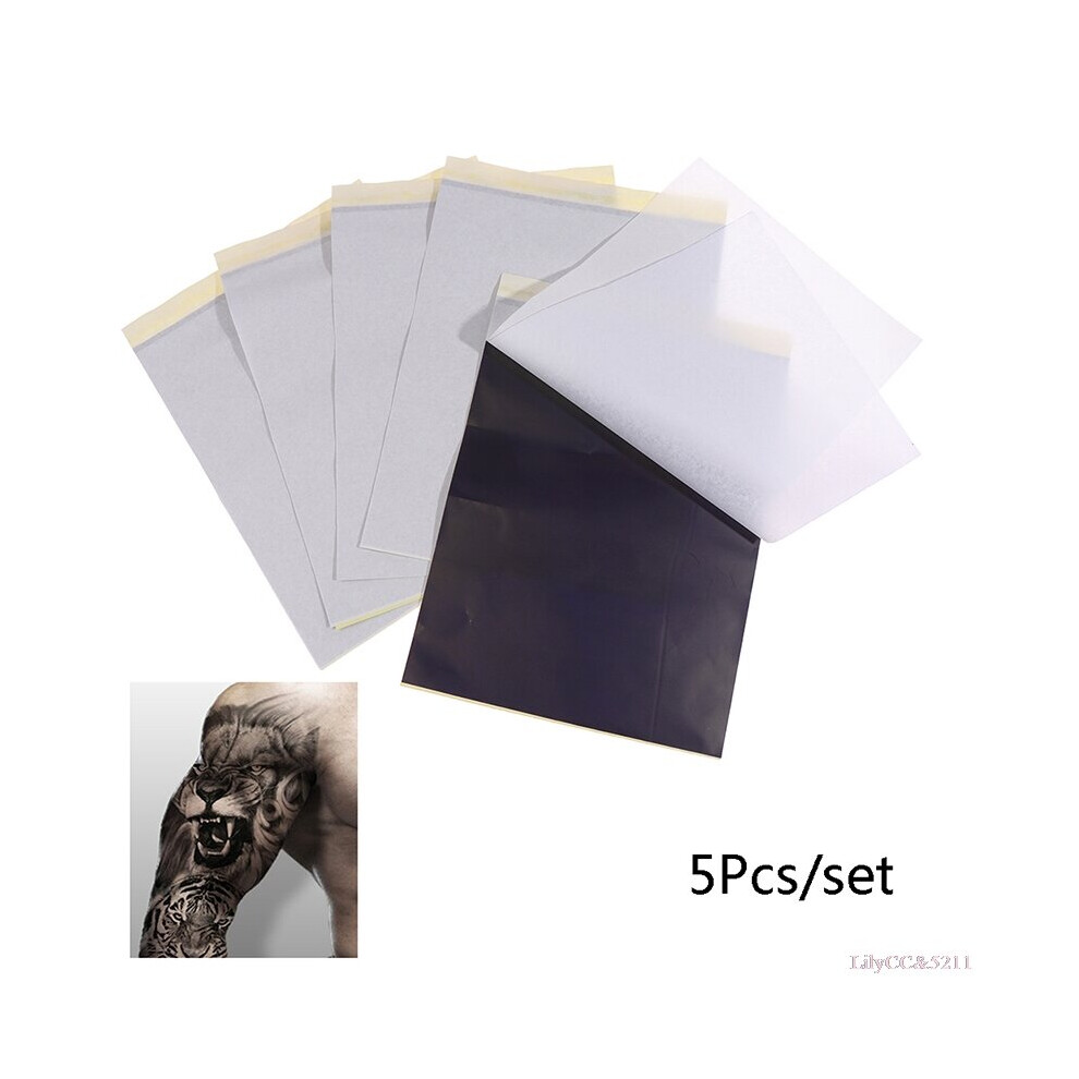 Wejoy 5Pcs/Set A4 Reusable Hand-Drawn Tattoo Transfer Paper Stencil Carbon Thermal Copier Tracing Hectograph Tattoo Supplies