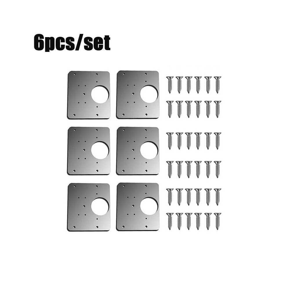 6Pcs/Set Hinge Repair Plate Furniture Cabinet Drawer Window Door Stainless Steel Hinges Repair Plate Furniture Hardware Access 5063131315226