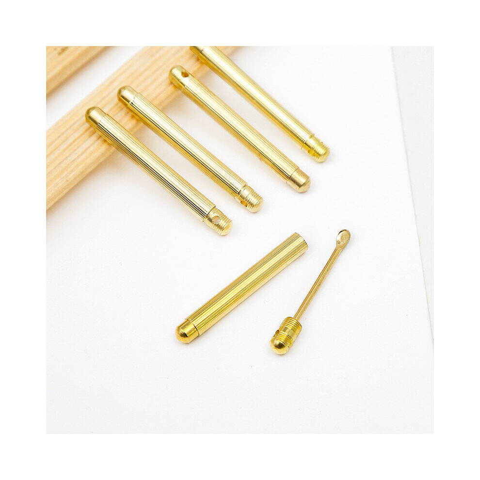 Wejoy Folding Type Golden Earwax Cleaner Portable Ear Wax Removal Tools Ear Spoon Attached A Key Ring