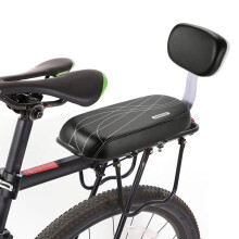Bike Saddle Bike Child Seat with Back Rest Bicycle Back Seat MTB Bicycle Rear Rack Saddle PU Leather Cushion For Cycling Parts