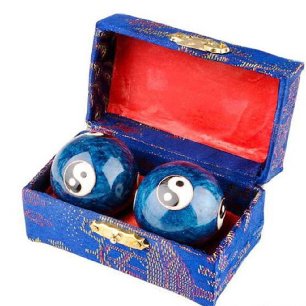 Wejoy Chinese Cloisonne Health Ball Daily Exercise Stress Relief Handball Therapy Massager Ball Yin Yang Hand Strength Fitness Balls