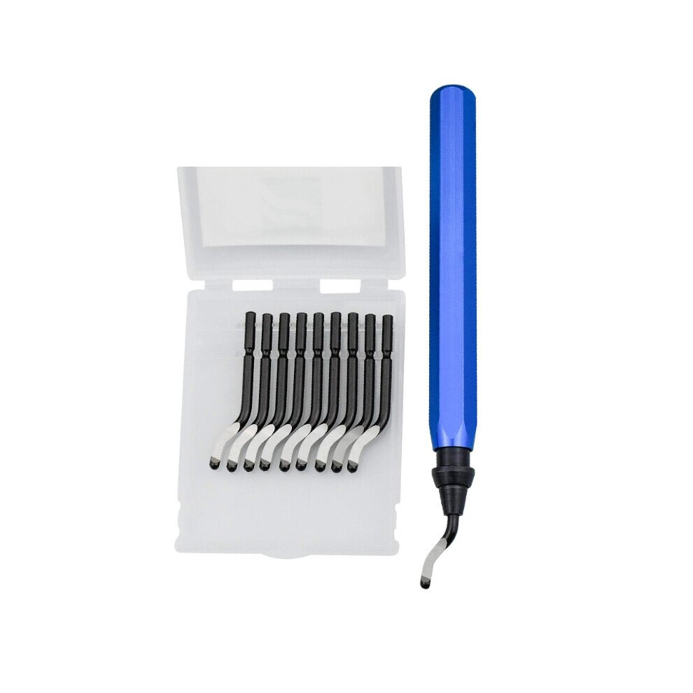 Handle Burr Metal Deburring Remover Cutting Tool With 10Pcs Rotary Deburr Blades Removing For Aluminium Copper Wooden 5063131358407