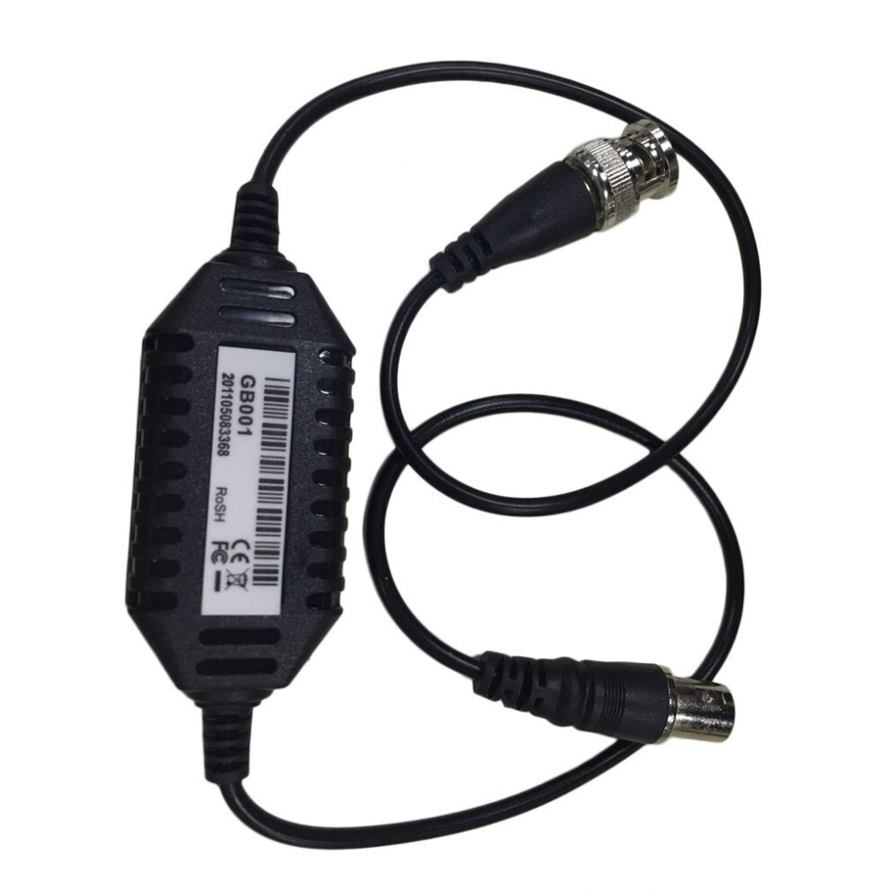 Cctv Balun Ground Loop Isolator Coaxial Bnc Male To Female For Audio Video Black 5063131636314
