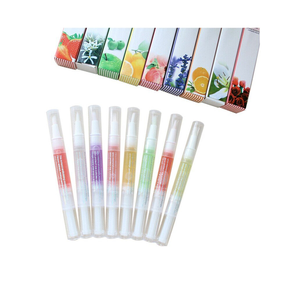 Wejoy Orange/Peach/Lavender 15 Smells Nail Nutrition Oil Pen Nail Treatment Cuticle Revitalizer Oil Prevent Agnail Nail Polish Nourish Skin Nail Care Tools