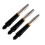 3pcs/Pack Alloy  Shaft 360 Rotatable Darts Stem Replacement Black 1
