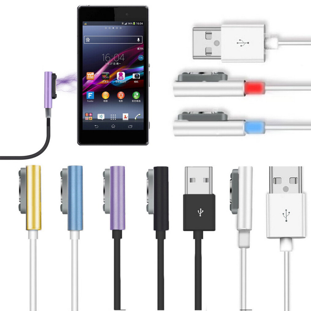 Magnetic Charging Cable W/Led For Sony Xperia Z3 L55t Z2 Z1 Compact Xl39h 5063131627619