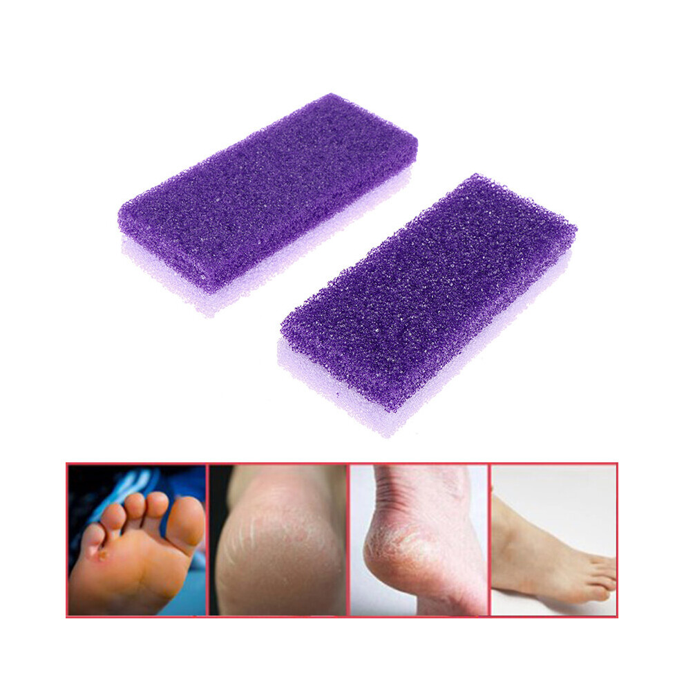 Wejoy 2Pcs Foot Pumice Stone Exfoliating Scrub Remover Hard Dead Skin Portable Scrub