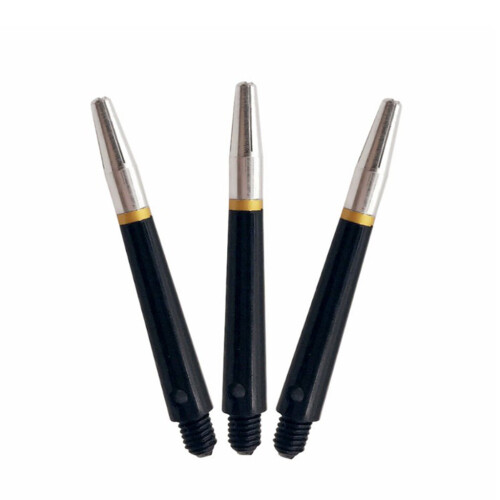 3pcs/Pack Alloy  Shaft 360 Rotatable Darts Stem Replacement Black 2