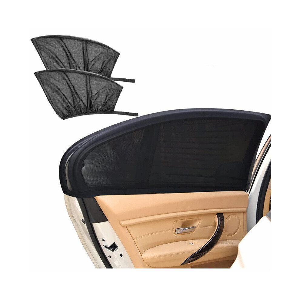 Wejoy 2Pcs Car Window Screen Door Covers Universal Side Car Sun Window Shades For Baby Mesh Sleeve Car Mosquito Net For Camping