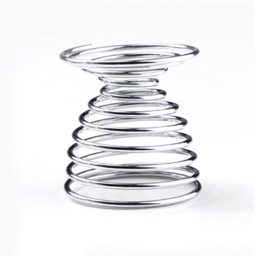 Kitchen Breakfast Hard Boiled Metal Egg Cup Spiral Spring Holder Egg Cup 2