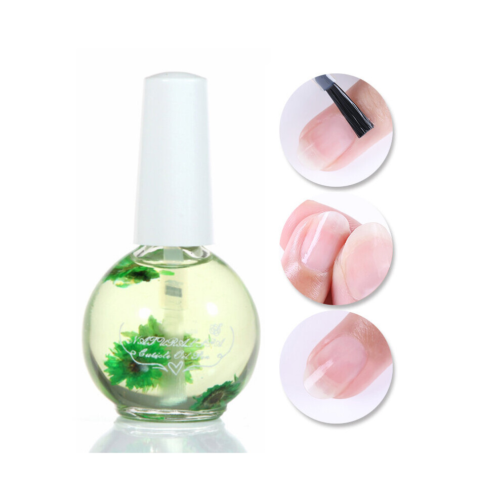 Wejoy 1 Bottle 15Ml Dried Flower Softener Nutritional Oil Cuticle Revitalizer Polish Repair Nail Skin Protector Treatment Nail Care