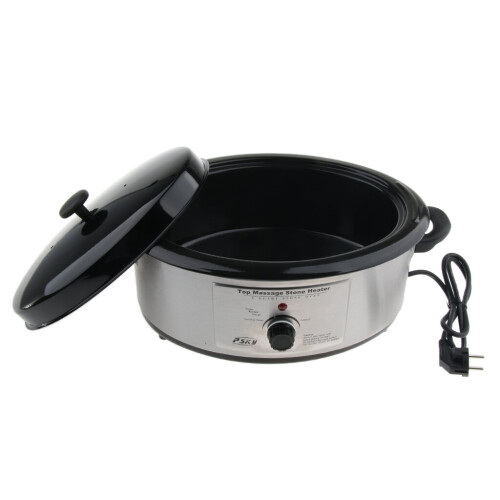 SPA Hot Stone Rock Heating Pot Massage Stone Warmer Heater EU Plug 2