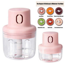 Baby Food Mills Machine USB Electric Food Chopper Vegetable Fruit Meat Mills Pink Masher Cutter Machine for Toddle Food Durable
