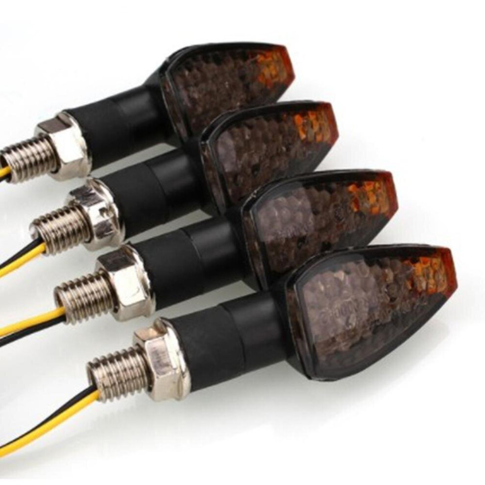 2Pcs/4Pcs Motorcycle Turn Signal Lights Triangle Led Sequential Turn Signals Indicators Universal 5063131415193