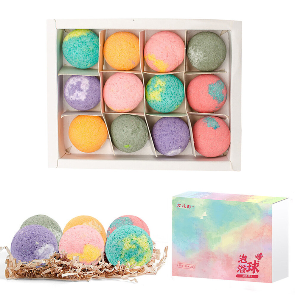 Wejoy Lavender 12Pcs Organic Bath Bombs Gift Set Natural Mini Handmade Bathing Foot Spa Bomb Rich Essential Oils For Moisturizing Skin Scents