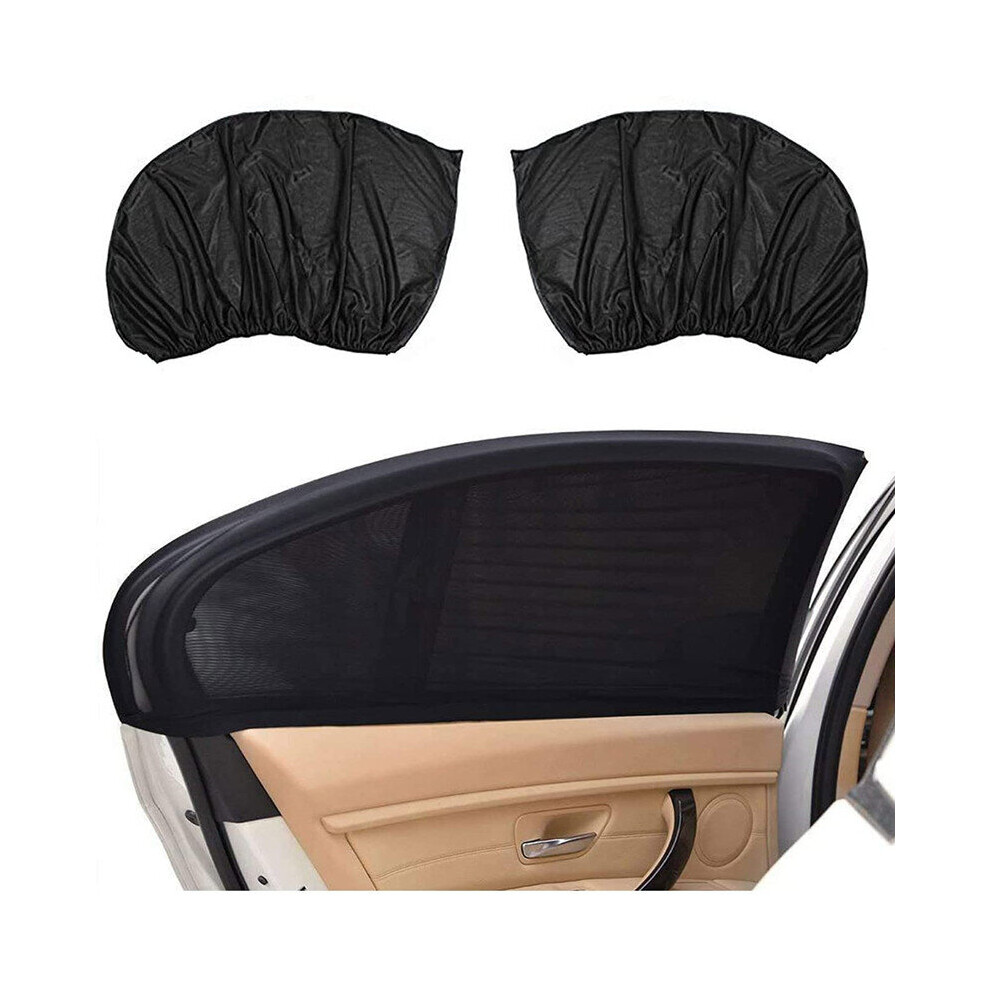 Wejoy 2Pcs Car Side Window Sun Shade, Car Sun Shade Blocking Car Mosquito Net For Baby-Car Side Rear Sun Shade With Uv Rays Protection
