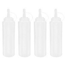4/6/8/10pcs 230ml Plastic Squeeze Bottles Squirt Condiment Dressing Bottles Salad Sauce Dispenser Ketchup Cruet