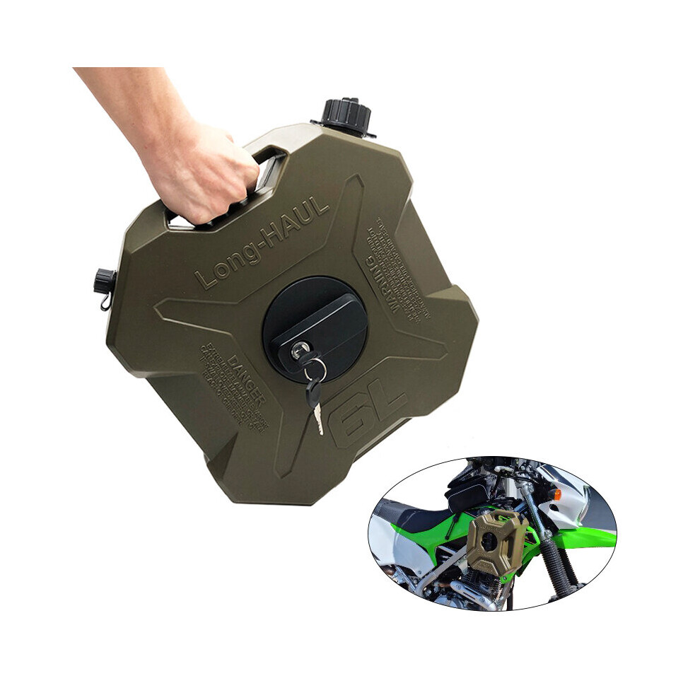 6L Portable Jerry Can Gas Fuel Tank Plastic Petrol Car Gokart Spare Container Gasoline Petrol Tanks Canister Atv Motorcycle 5063131531329