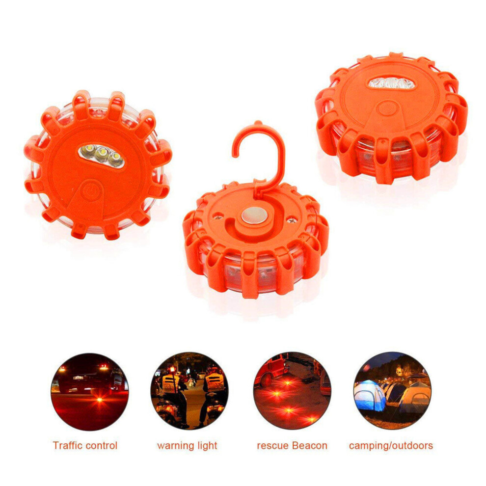 Magnetic Emergency Roadside Safety Ip44 Road Flares Rescue Led Strobe Warning Flashs Car Beacon Lamps Light/Orange 5063131438543