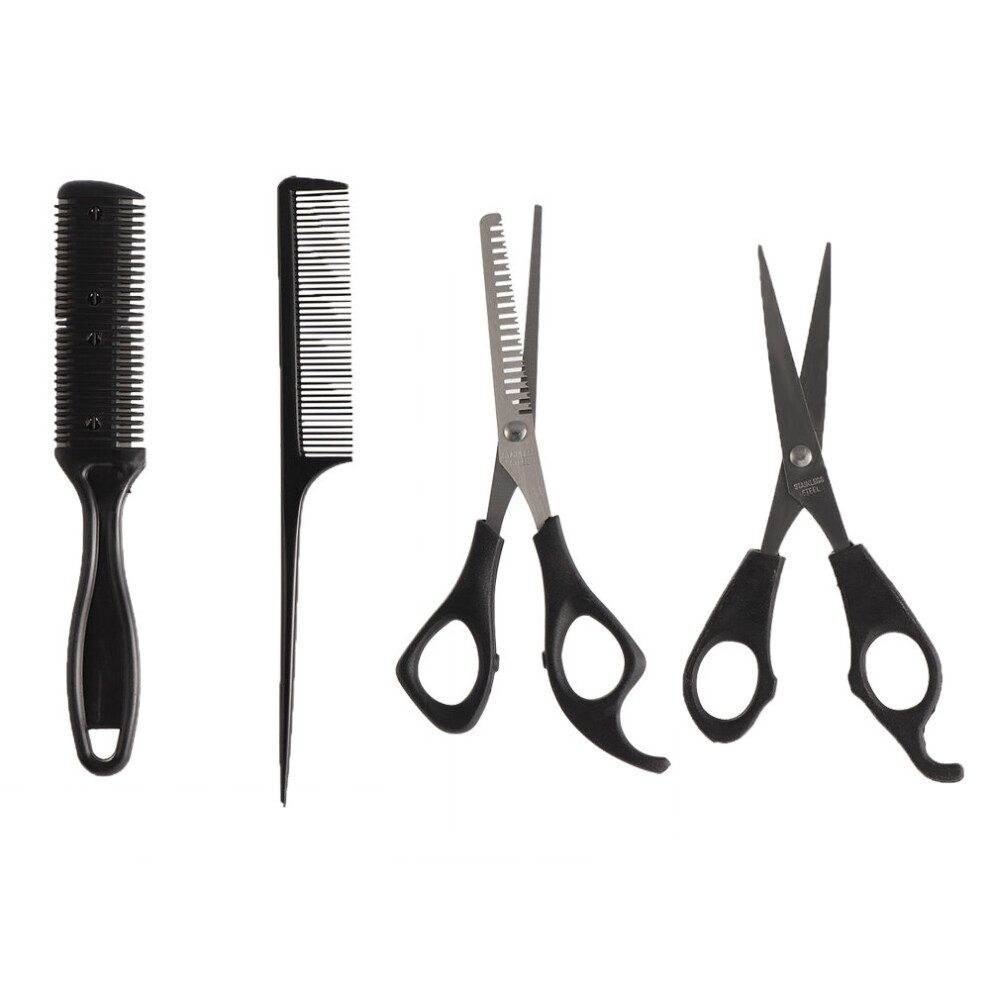 Wejoy 4Pcs Salon Professional Barber Hairdressing Set Hair Cutting Scissors Comb Thinning Shears Flat Teeth Barber Styling Tools
