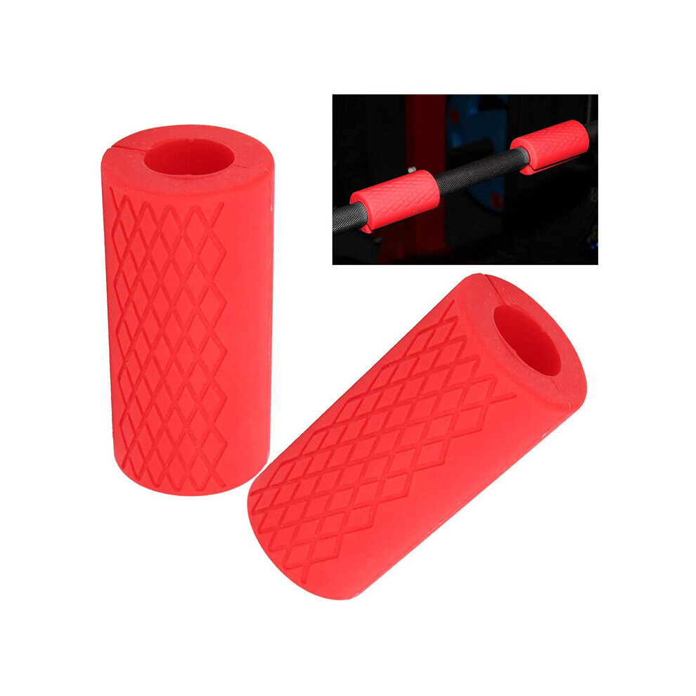 2 PC Thick Dumbbell Fat Barbell Grips Bar Handle Pull Up Weightlifting Support Silicon Anti-Slip Protect Pad For Body Building-image-OPC-PBNWN7P-NEW