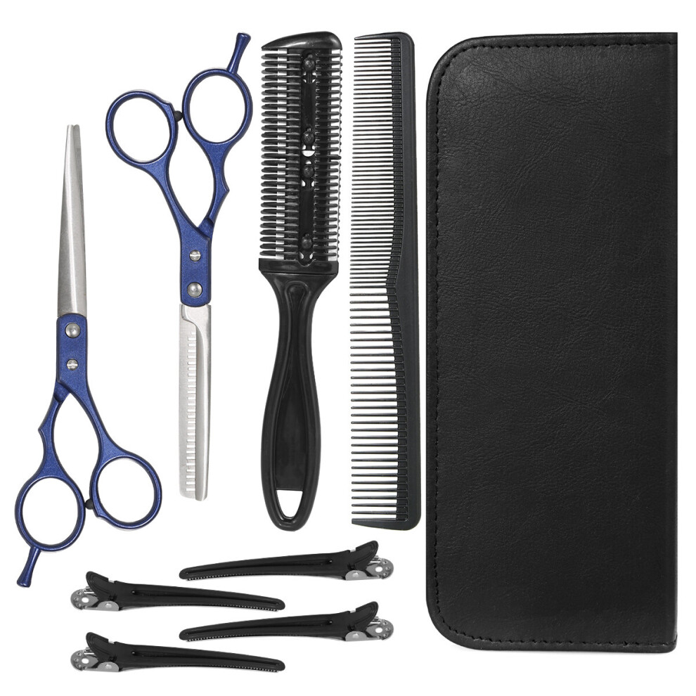 Wejoy 8Pcs Professional Hairdressing Barber Scissors Set Hair Cutting Scissors Thinning Shears Hair Comb Hairpins Haircut Set