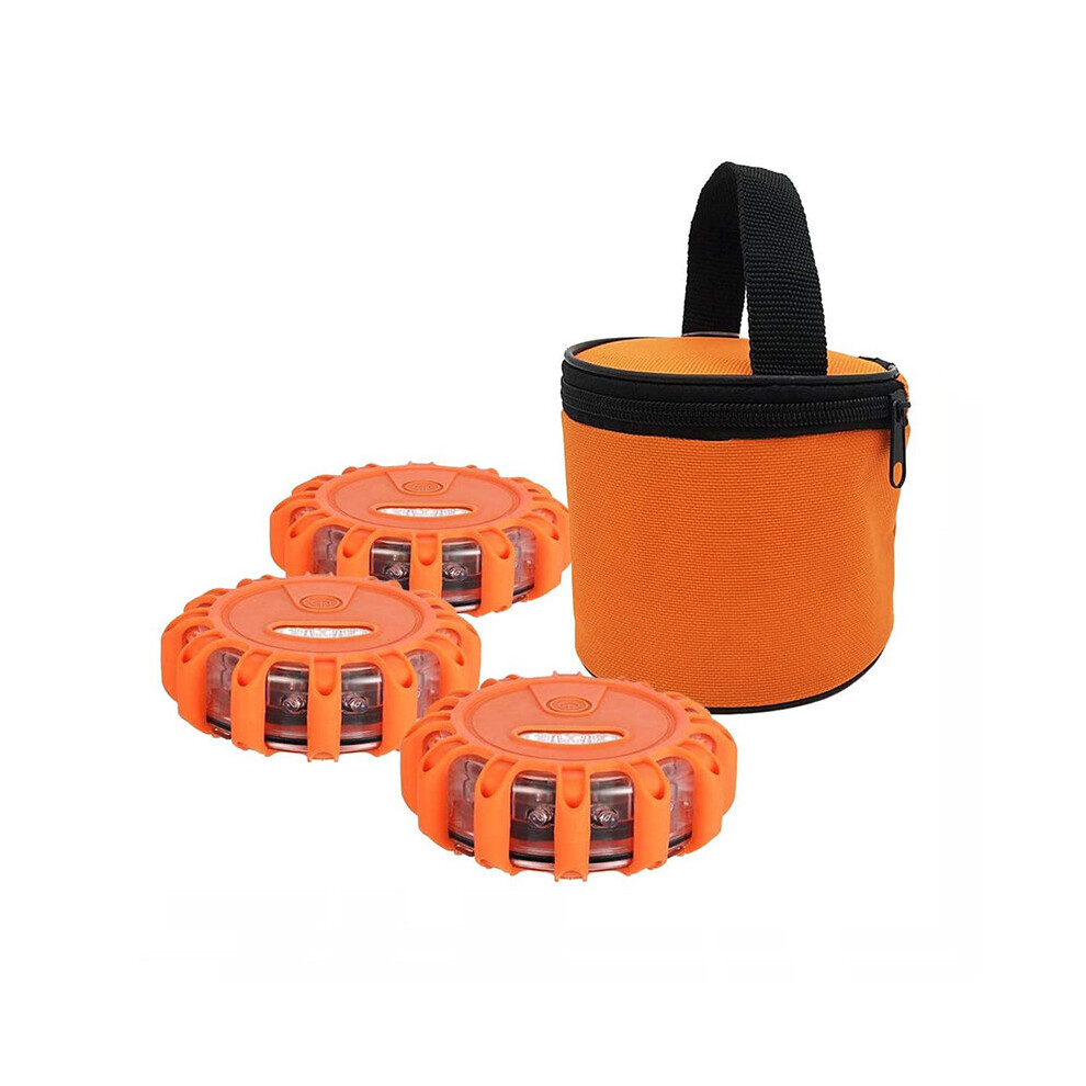 3Pcs/Set Magnetic Led Strobe Warning Emergency Road Rescue Safety Flashing S Car Roadside Beacon Lamp Flare Light 5063131438567