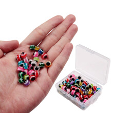100pcs/Box 5mm 8mm Silicone Fishing Beads Fisheye Bead Round Rubber Fishing Lures Rig Accessories Fishing Tackle Outdoor Tools