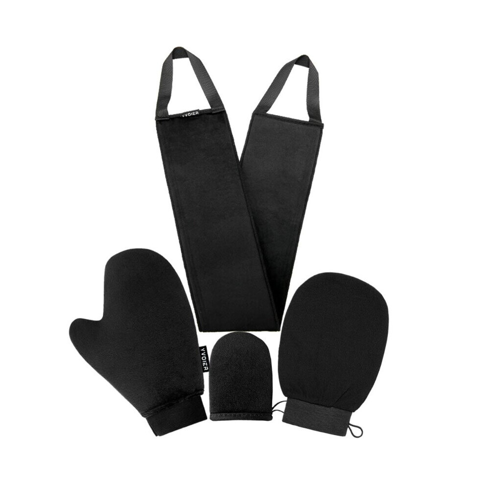 Wejoy Cream 4Pcs Self Tanning Mitt With Back Lotion Applicator Kit Exfoliator Glove Finger Face Mittens Summer Sunscreen Drop Shipping