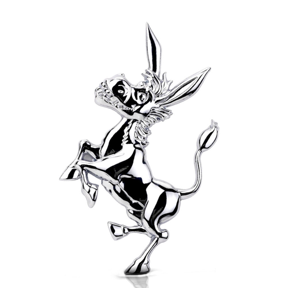 Donkey Horse Car Decal Emblem Badge 3D Premium Metal Donkey Decal Sticker Decoration Cars Trucks Motorcycle Vehicle Universal 5063131434736