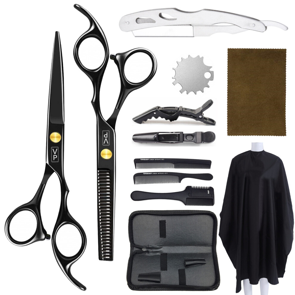 Wejoy 6.0" Hair Scissors Professional Hairdressing Scissors Set Barber Scissors Thinning Shears Hair Cutting Tool Hairdresser Scissors