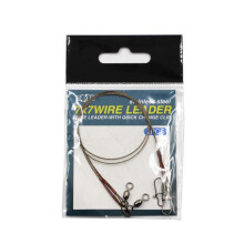 2pcs Fishing Line Steel Wire Leader With Snap Swivels Wire Leadcore Leash 20 30 40cm Fishing Accessories Tackle Tool Pesca