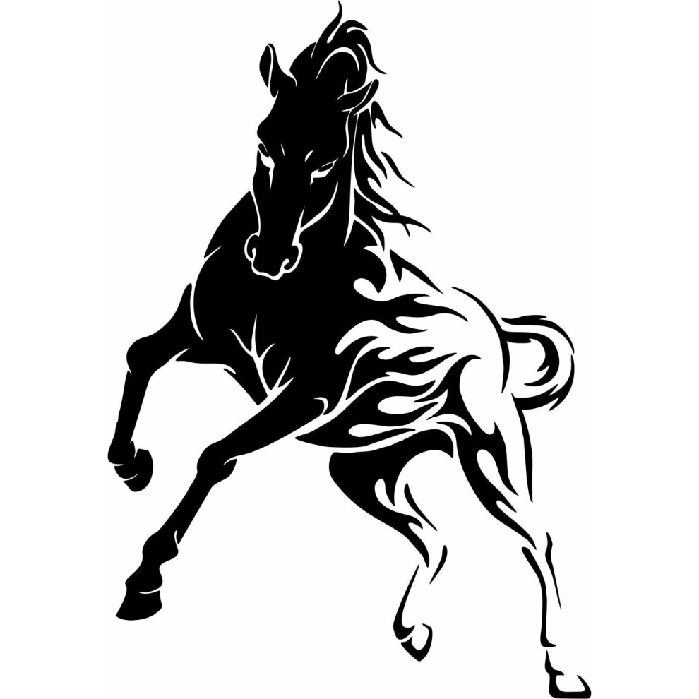 For 2Pcs Horse Rodeo Cowboy Tribal Flames Car Truck Window Laptop Vinyl Decal Sticker 5063131434767
