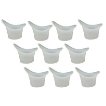 10PCS Eyewash Cup Silicone White Portable Reusable Soft Eye Bath Mug Generic Eye Wash Cleaner Glasses Accessories